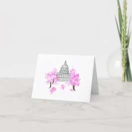 Cartão De Agradecimento Washington D.C./Capitol/Cherry Blossom Notecard