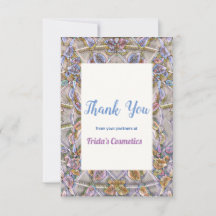 Water-color effect climbing plant Thank You Card