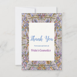 Cartão De Agradecimento Water-color effect climbing plant Thank You Card