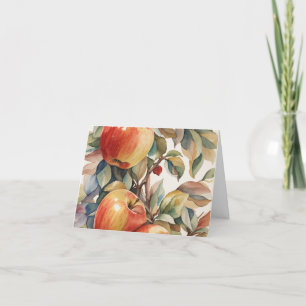 Cartão De Agradecimento Watercolor Apple Obrigado