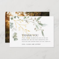 Watercolor Eucalyptus Greenery Foto de Casamento