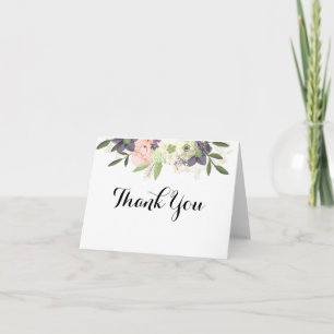 Cartão De Agradecimento Watercolor Floral Thank You Card