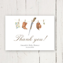 Cartão De Agradecimento Watercolor Hunter Baby Shower Thank you