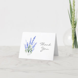 Cartão De Agradecimento Watercolor Lavender Bouquet