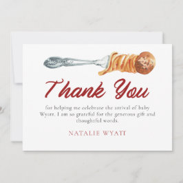 Cartão De Agradecimento Watercolor Little Meatball Italiano