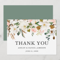 Watercolor Magnolias Rosas Sage Green Wedding