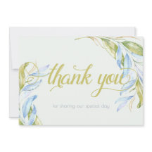 Watercolor Modern Boho Leafy Branches Obrigado