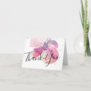 Cartão De Agradecimento Watercolor Orchid Thank You Note Card