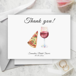 Cartão De Agradecimento Watercolor Perfect Pair Bridal Shower Thank You