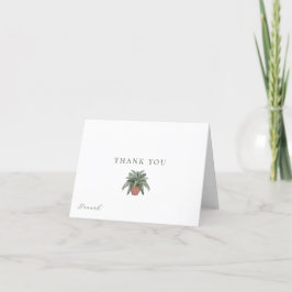 Cartão De Agradecimento Watercolor Plant Lover Obrigado