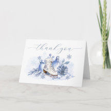 Watercolor Winter Snowflake Ice Skate Baby Shower