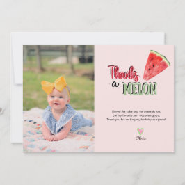Cartão De Agradecimento Watermelon | Primeiro Aniversário Obrigado