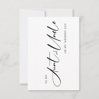 Cartão De Agradecimento Wedding Card for Your Aunt and Uncle