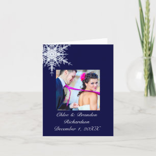 Cartão De Agradecimento Wedding in Winter Thank You Card