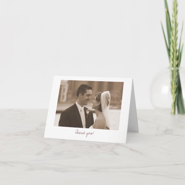 Cartão De Agradecimento Wedding (obrigado você!) (Frente)