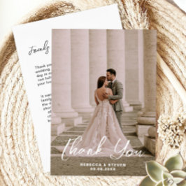 Cartão De Agradecimento Wedding Photo Guest Appreciation Custom