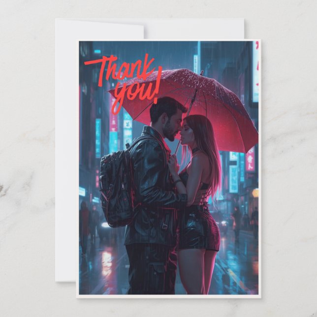 Cartão De Agradecimento Wedding  thank you card ... (Frente)