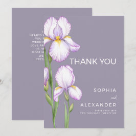 Cartão De Agradecimento Wedding Thank You Cards " Delicate irises"