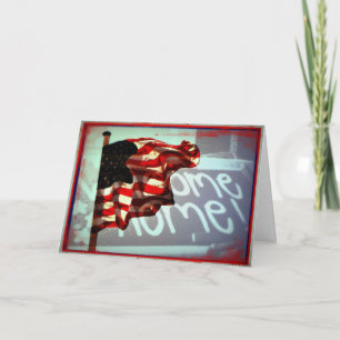 Cartão De Agradecimento Welcome Home and Thank You For Your Service Card