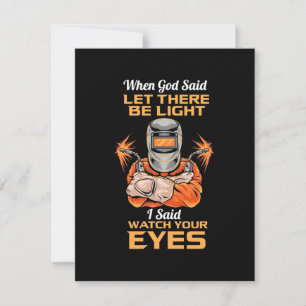 Cartão De Agradecimento Welder Disse Que Cuidado Com Os Olhos