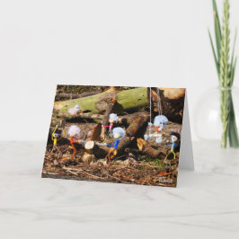 Cartão De Agradecimento Werkende Fubby's in hun houtzagerij.