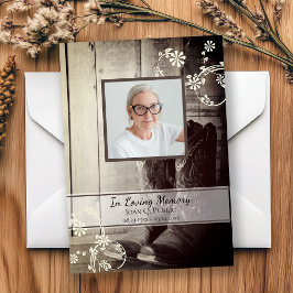 Cartão De Agradecimento Western Cowboy Boots Simpatia Memorial Funeral