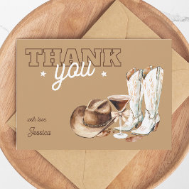 Cartão De Agradecimento Western Cowgirl Dirty Thirty 30th Birthday Party