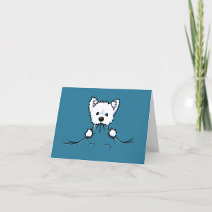 Cartão De Agradecimento Westie Cute Aggression KiniArt