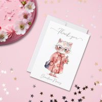 Whimscolor Watercolor Avó Cat Floral