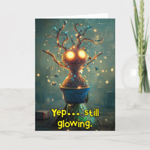 Cartão De Agradecimento *~* Whimsical 29 Glow Funny Magical Christmas AP97