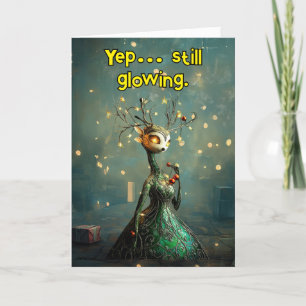 Cartão De Agradecimento *~* Whimsical 33 Glow Funny Magical Christmas AP97