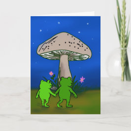 Cartão De Agradecimento Whimsical Frog Cute Woodland Art Friendship Card