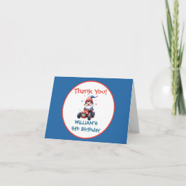 Cartão De Agradecimento Whimsical Patriotic Star Birthday 