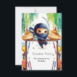 Cartão De Agradecimento Whimsical Spy Ninja Birthday<br><div class="desc">Expresse sua gratidão com nosso sincero aniversário de Spy Ninja, obrigado, cartas! À medida que a celebração clandestina se esgota, leve um momento para obrigado seus convidados por se juntarem à diversão com tema de espionagem. Apresentando designs ninjas elegantes e paisagens de cidades sombrias, estas cartas certamente impressionam e encantam...</div>