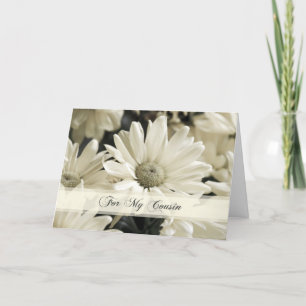 Cartão De Agradecimento White Flowers Cousin Bridesmaid Thank You Card