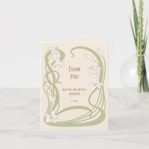 Cartão De Agradecimento White Lilies Thank You