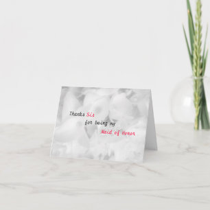 Cartão De Agradecimento White Personalized Thank You Bridal Party Card
