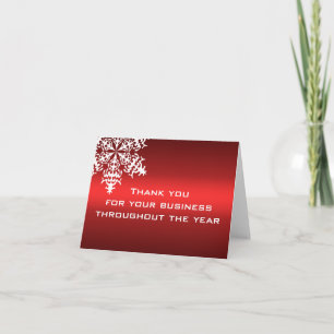 Cartão De Agradecimento White & Red Business Obrigado Nota
