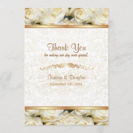 Cartão De Agradecimento White Rose Elegance - Obrigado