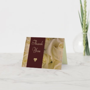 Cartão De Agradecimento White Roses Thank You Card