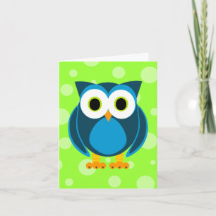 Cartão De Agradecimento Who? Mr. Owl Cartoon