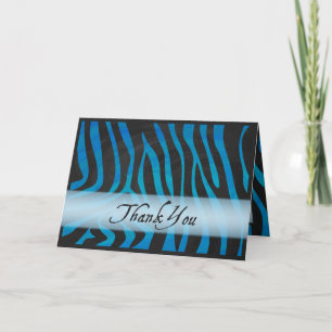 Cartão De Agradecimento Wild Animal Zebra Thank You