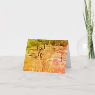 Cartão De Agradecimento Wild Canada Geese Nature Vazio Note Card