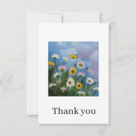Cartão De Agradecimento Wild daisies Thank you card