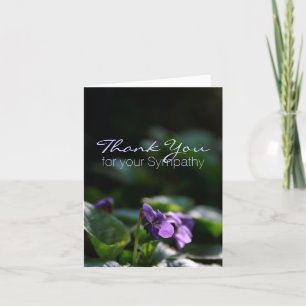 Cartão De Agradecimento Wild Violets Sympathy Thank You Note Card