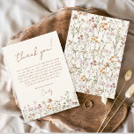 Cartão De Agradecimento Wildflower Boho Chá de panela Terracotta<br><div class="desc">Expresse sua gratidão com nosso Cartões de agradecimentos de Chá de panela Terracotta Wildflower. Esta carta maravilhosamente desenhada captura a essência do charme da natureza, apresentando flores silvestres vibrantes contra um pano de fundo quente de terracota. As delicadas flores silvestres simbolizam a beleza e a singularidade de cada momento partilhado...</div>