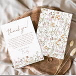 Cartão De Agradecimento Wildflower Boho Chá de panela Terracotta<br><div class="desc">Expresse sua gratidão com nosso Cartões de agradecimentos de Chá de panela Terracotta Wildflower. Esta carta maravilhosamente desenhada captura a essência do charme da natureza, apresentando flores silvestres vibrantes contra um pano de fundo quente de terracota. As delicadas flores silvestres simbolizam a beleza e a singularidade de cada momento partilhado...</div>
