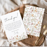 Cartão De Agradecimento Wildflower Boho Chá de panela Terracotta<br><div class="desc">Expresse sua gratidão com nosso Cartões de agradecimentos de Chá de panela Terracotta Wildflower. Esta carta maravilhosamente desenhada captura a essência do charme da natureza, apresentando flores silvestres vibrantes contra um pano de fundo quente de terracota. As delicadas flores silvestres simbolizam a beleza e a singularidade de cada momento partilhado...</div>