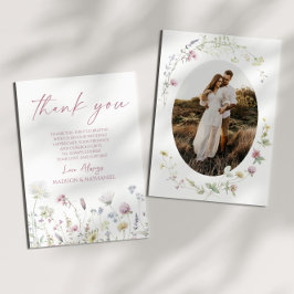 Cartão De Agradecimento Wildflower Wild Flowers Floral Garden Custom Photo