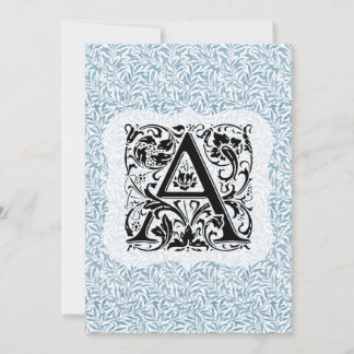 Cartão De Agradecimento William Morris Alphabet Willow Bough Blue